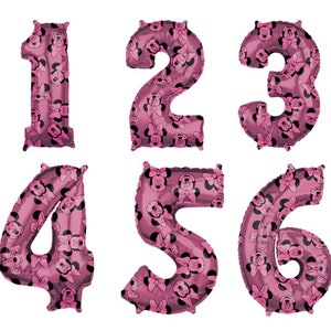 Minnie Mouse 26” Number Balloon, Choose 1-6, Minnie Mouse Birthday