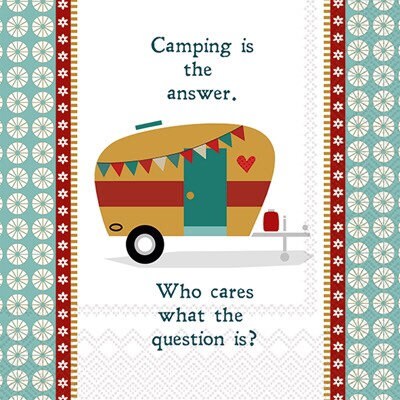 Camping Beverage Napkins Set of 20 Camping Party Camping Napkins Camper Birthday