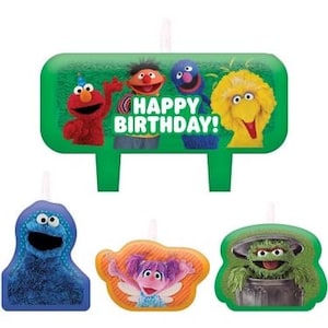 Sesame Street Candle Set, Set of 4, Sesame Street Birthday Party