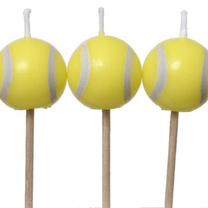 Tennis Party Candles 5 Per Pack, Tennis Party, Tennis Birthday, Tennis Theme