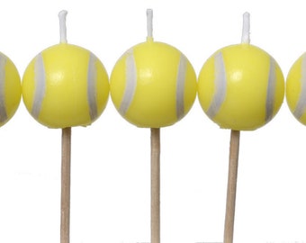 Tennis Party Candles 5 Per Pack, Tennis Party, Tennis Birthday, Tennis Theme