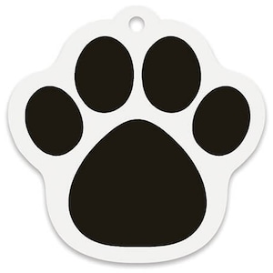 Paw Print Gift Tags, Set of 10, Dog or Cat Party, Dog Tags, Puppy Party