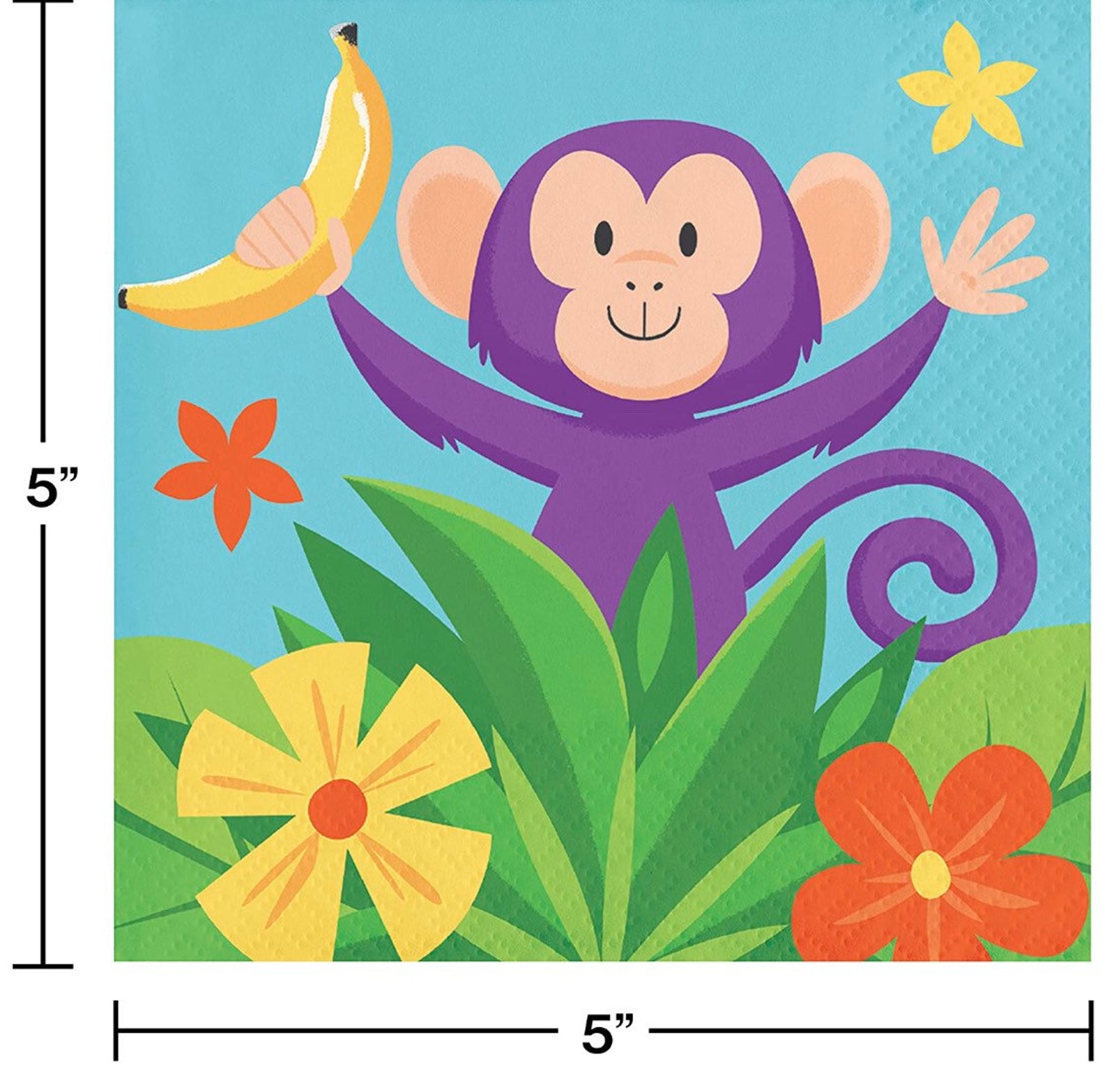 Jungle Safari Beverage Napkins 16 Ct Jungle Safari Birthday Etsy