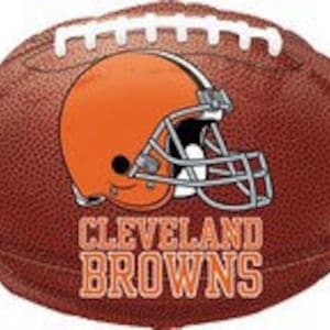 Cleveland Browns Football Balloon, 18&quot; Foil Balloon, Football Party, Football Themed Party, Sports Party