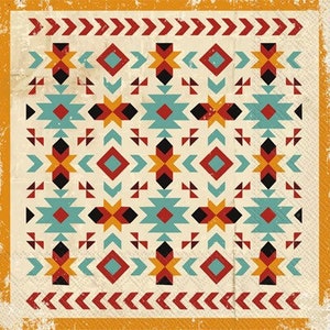 Southwest Serape Cocktail Napkins, Aztec napkins, Set of 20 napkins