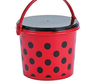 Ladybug Plastic Treat Box, Ladybug Party Favors, Sold Individually