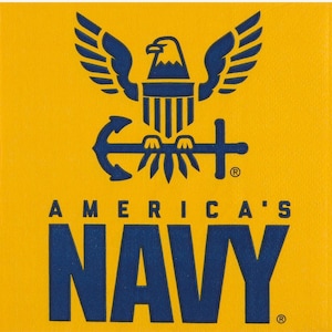 U.S. Navy Beverage Napkins, Set of 16, Military Party, Military Retirement, Navy Theme Birthday Party