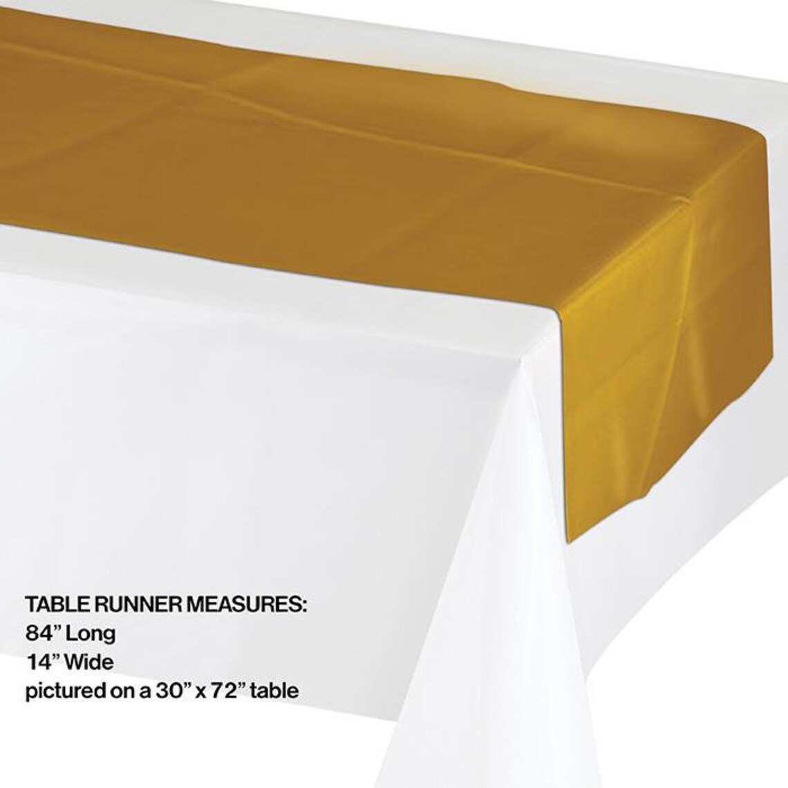 Metallic Gold Table Runner 84x14 Elegant Gold Table Etsy