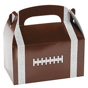 Football Gable Treat Box, Set of 6 boxes, Football Party, Football Birthday