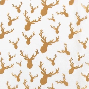 Gold Deer Tissue Paper, 20&quot; x 30&quot;, Pack of 12, Hunting Party, Lumberjack Party, Christmas Gift Packaging