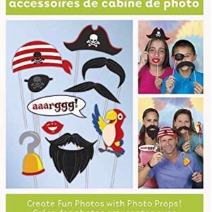 Pirate Photo Props, 10 piece set, Pirate Party