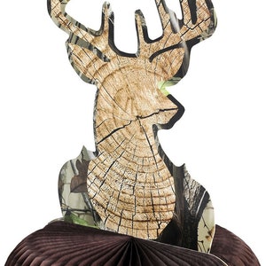 Cut Timber Deer Centerpiece, Hunting Party, Lumberjack Party