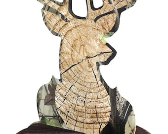 Cut Timber Deer Centerpiece, Hunting Party, Lumberjack Party