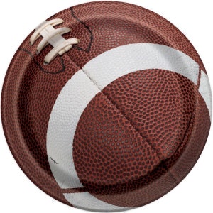 Football Dessert Plates, Set of 8 Plates, Football Party, Football Birthday