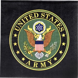 U.S. Army Luncheon Napkins, Set of 16, Military Party, Military Retirement, Army Theme Birthday Party