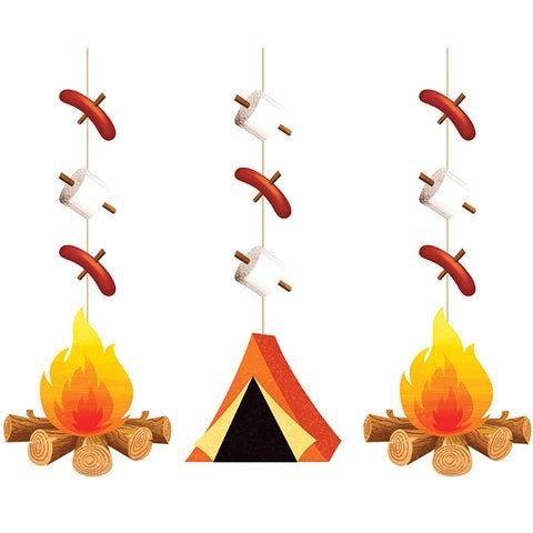 Camp Out Birthday Cutout 36 Decorations 3 Count Camping Party Camping Napkins Camper Birthday