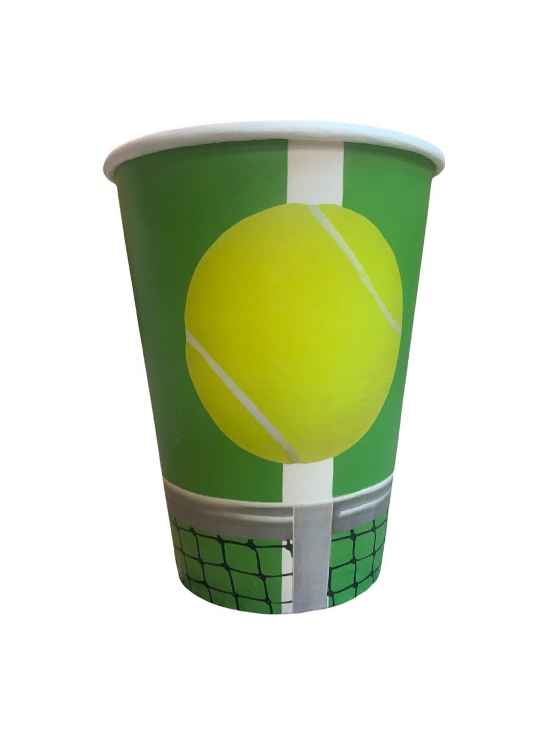 Tennis 12 Oz. Cups, Set of 8, Tennis Party, Tennis Birthday, Tennis Plates, Tennis Theme Party