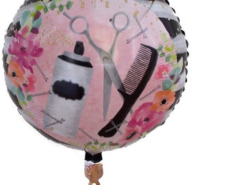 Salon Style Round 18” Mylar Balloon, Great for Makeover Party, Kid’s Birthday, Cosmetology