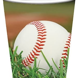 Baseball 9 oz. Cups, Set of 8, Baseball Party, Baseball Themed Party, Sports Party