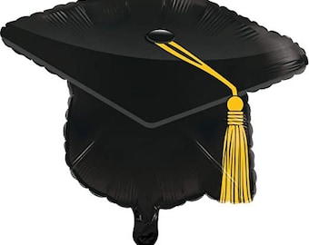Black Graduation Cap 22” Balloon, Graduation Hat Balloon, Grad Party Decor