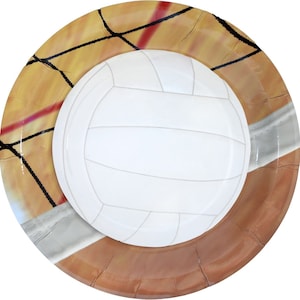 Volleyball Dinner Plates 8ct, Volleyball Party, Volleyball Birthday, Volleyball Plates, Volleyball Theme Party