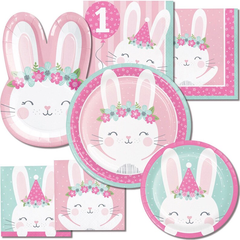 Bunny Luncheon Napkins Easter Birthday Party Set of 16 Etsy