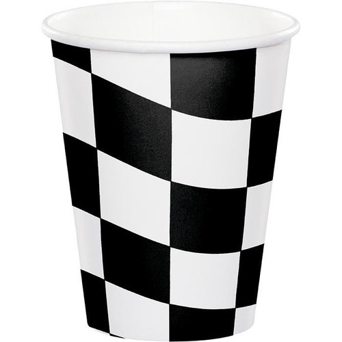 Black and White Check Party Picks Set of 50 Racing Party Etsy