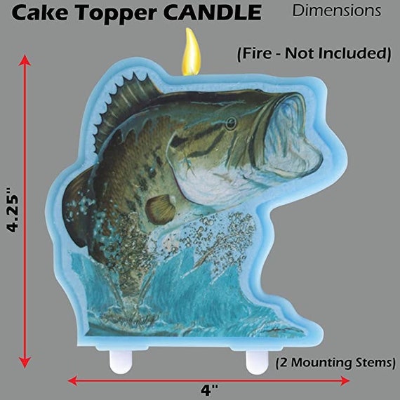 Bass Fish Candle, Fishing Party, Fish Birthday, Gone Fishing