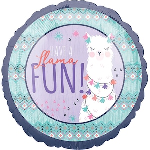 Llama Fun Balloon, 18 inch Foil Balloon, Llama Party, Outdoor Party, Fiesta Party