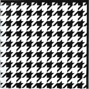 Black and White Houndstooth Luncheon Napkins, Set of 16, Football Party