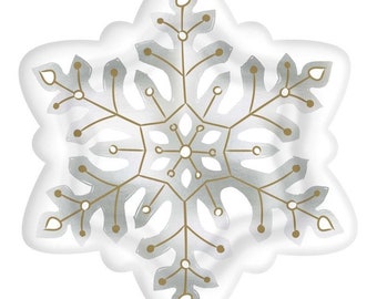 snowflake dessert plates