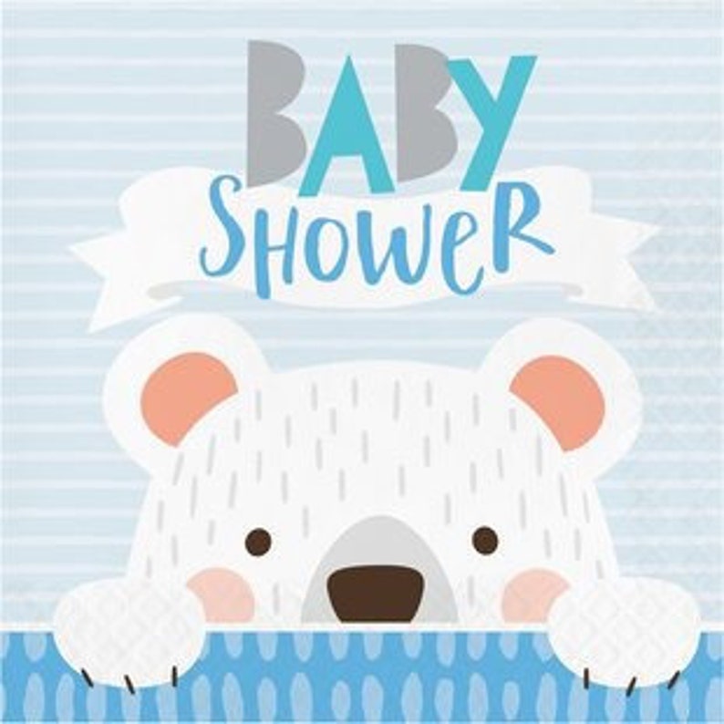 Bear Baby Shower Luncheon Napkins Set of 16 Napkins Bear Etsy