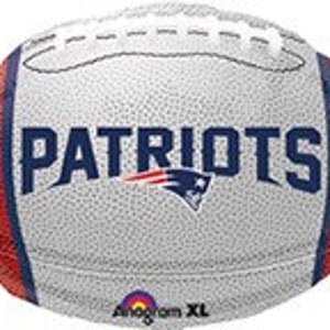 New England Patriots Football Balloon, 18&quot; Foil Balloon, Football Party, Football Themed Party, Sports Party