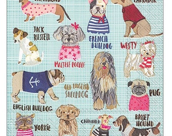 Hot Dogs Luncheon Napkins, Dog Party, Puppy Party, Set of 20 napkins