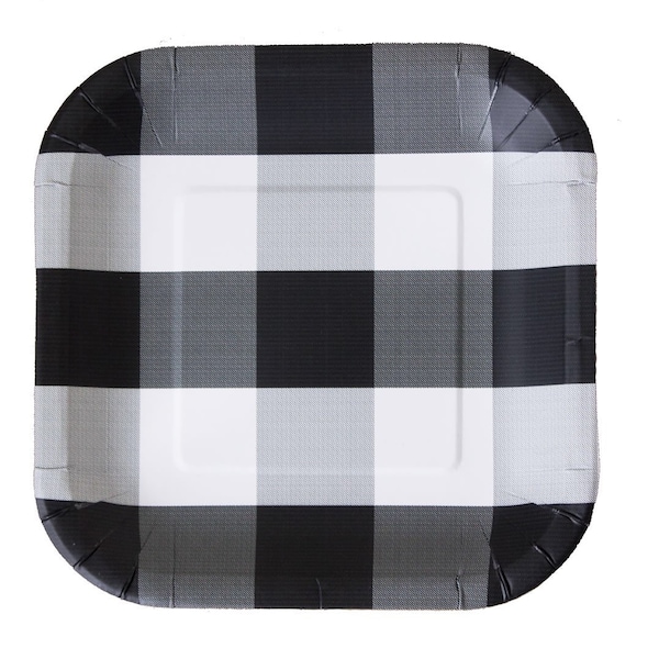 Black and White Paper Plates Etsy