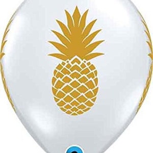 CLOSEOUT!! 50% OFF Pineapple Latex Balloons, Set of 6, Clear 11 inch Balloon, Pineapple Birthday, Pineapple Party