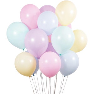 Pastel 12” Latex Balloons - Set of 15