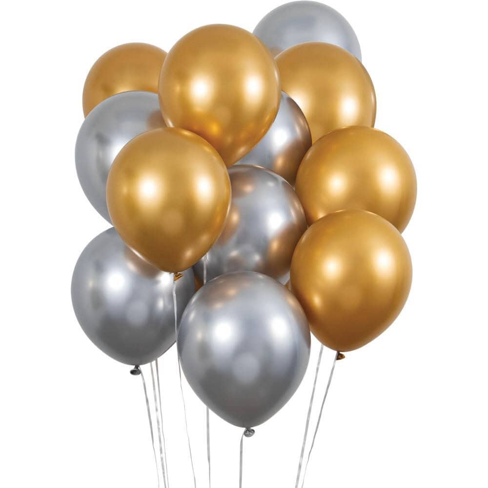 Golden and on sale silver balloons