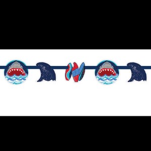 Shark Party Banner, 5 Feet Long, Ocean Party, Shark Party