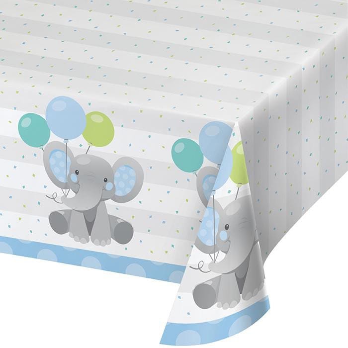 Elephant Themed Party Tablecloth 54x102 Elephant Baby Shower Enchanting Elephants Boy Paper Tablecloth