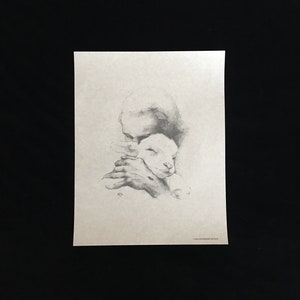 Print 11x14 Parchment Jesus and the Lamb