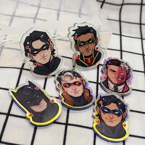 Bats & Harvey Acrylic Pin