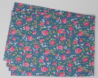 Manteles individuales florales, juego de 4