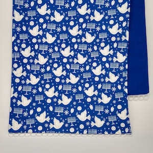 Hanukkah Table Runner, Table Runner, Hanukkah, Star of David, Menorah, Dreidel,  14&quot; x 54&quot;, Hanukkah Decor