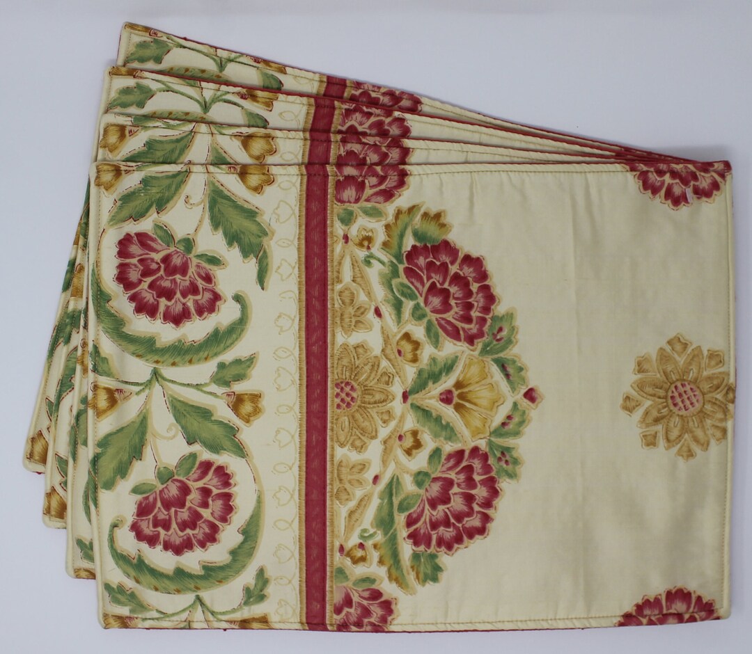 Placemats, Set of 4, Silk Etsy