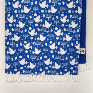 Hanukkah Table Runner, Table Runner, Hanukkah, Star of David, Menorah, Dreidel, 14&quot; x 54&quot;, Hanukkah Decor