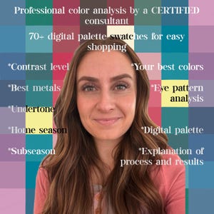 Personal Virtual Color Analysis - 16 season - Certified Color Analyst - Digital Palette Swatches
