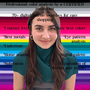 Personal Virtual Color Analysis - 16 season - Certified Color Analyst - Digital Palette Swatches
