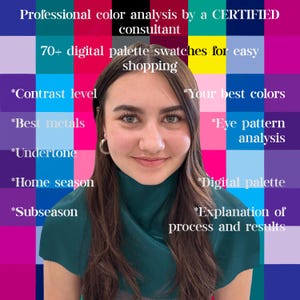 Personal Virtual Color Analysis - 16 season - Certified Color Analyst - Digital Palette Swatches