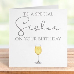 Carte d'anniversaire pour soeur, cadeau fait main pour une célébration spéciale